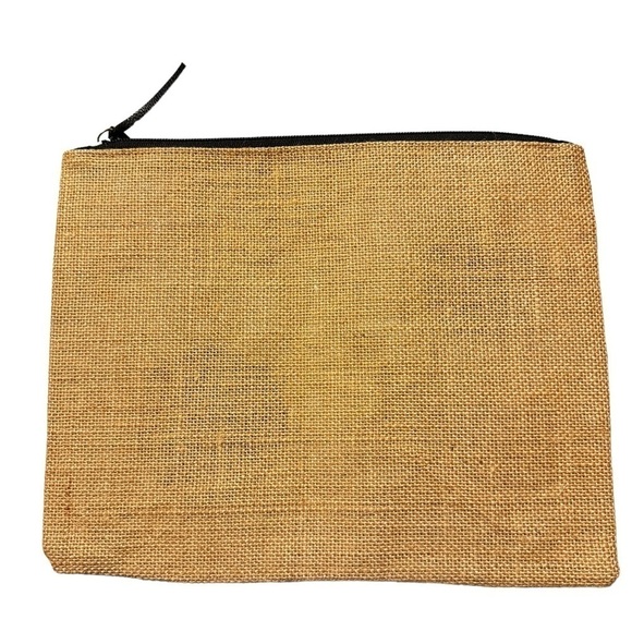 Two Company Jute Sunflower Clutch/Makeup Bag - Picture 2 of 4